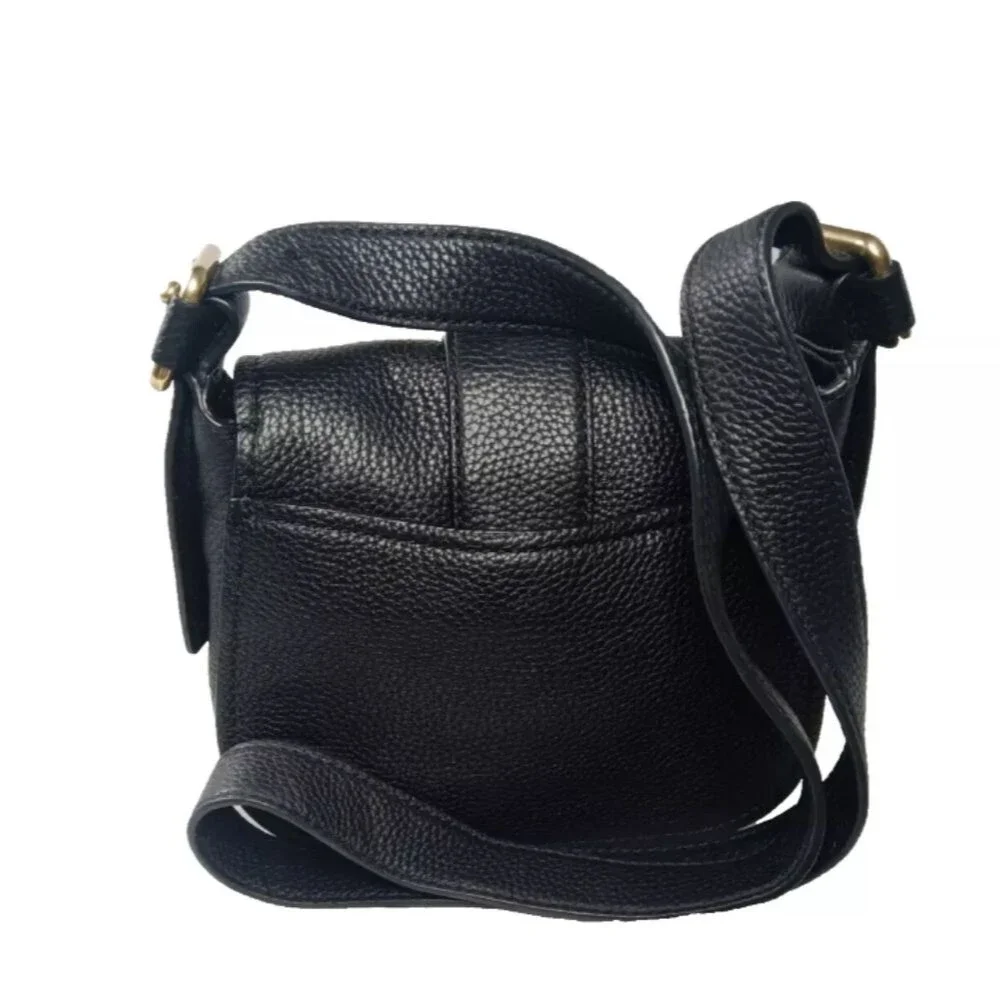 Michael Kors Maxine Pebbled Saddle bag - Black Leather